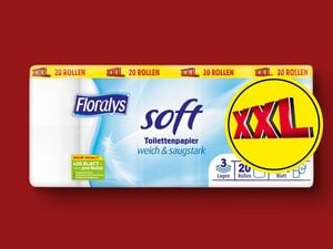 Floralys Soft Toilettenpapier XXL, 
         20x 220 Blatt