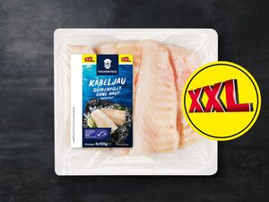 Fischerstolz MSC Kabeljau Rückenfilet XXL, 
         4x 125 g