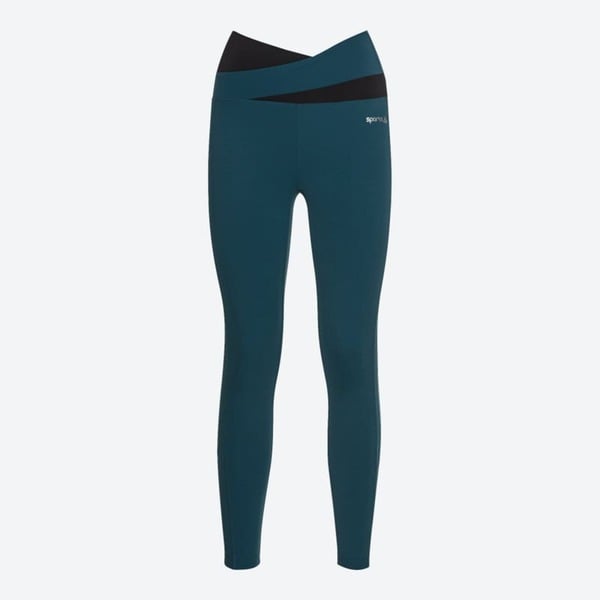 Bild 1 von Damen-Sportleggings mit gekreuztem Bund, Petrol