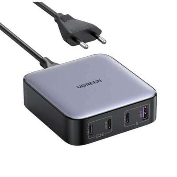 Bild 1 von Nexode 100W Ladegerät, USB-C, USB-A, 4-Port GaN, Grau