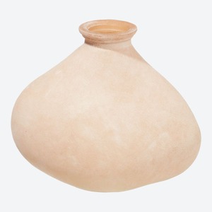 Deko-Vase mit Frosting-Design, ca. 11x7x9cm, Beige