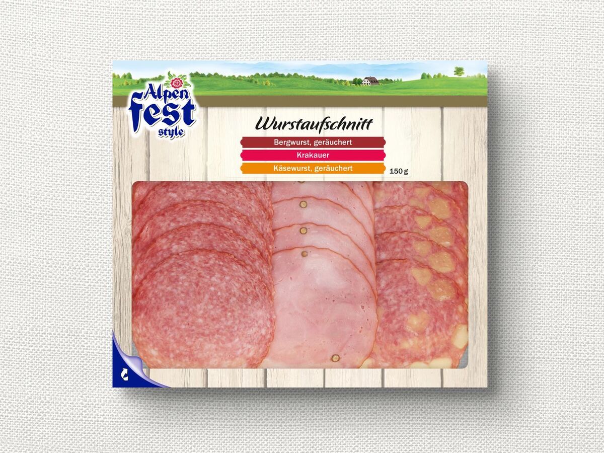 Bild 1 von Alpenfest Wurstaufschnitt, 
         150 g