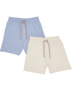 Newborn Shorts mit Ziertaschen, 2er-Pack, Ergee, hellblau