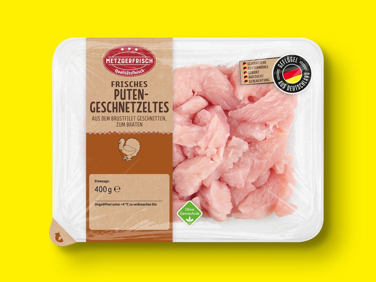 Bild 1 von Metzgerfrisch Frisches Putengeschnetzeltes, 
         400 g
