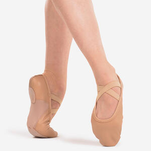 Ballettschuhe geteilte Sohle Leder weich Gr. 28-42 - beige Beige