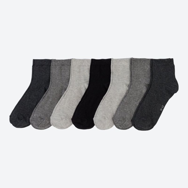 Bild 1 von Unisex-Kurzschaft-Socken in verschiedenen Farbkombinationen, 7er-Pack, Gray