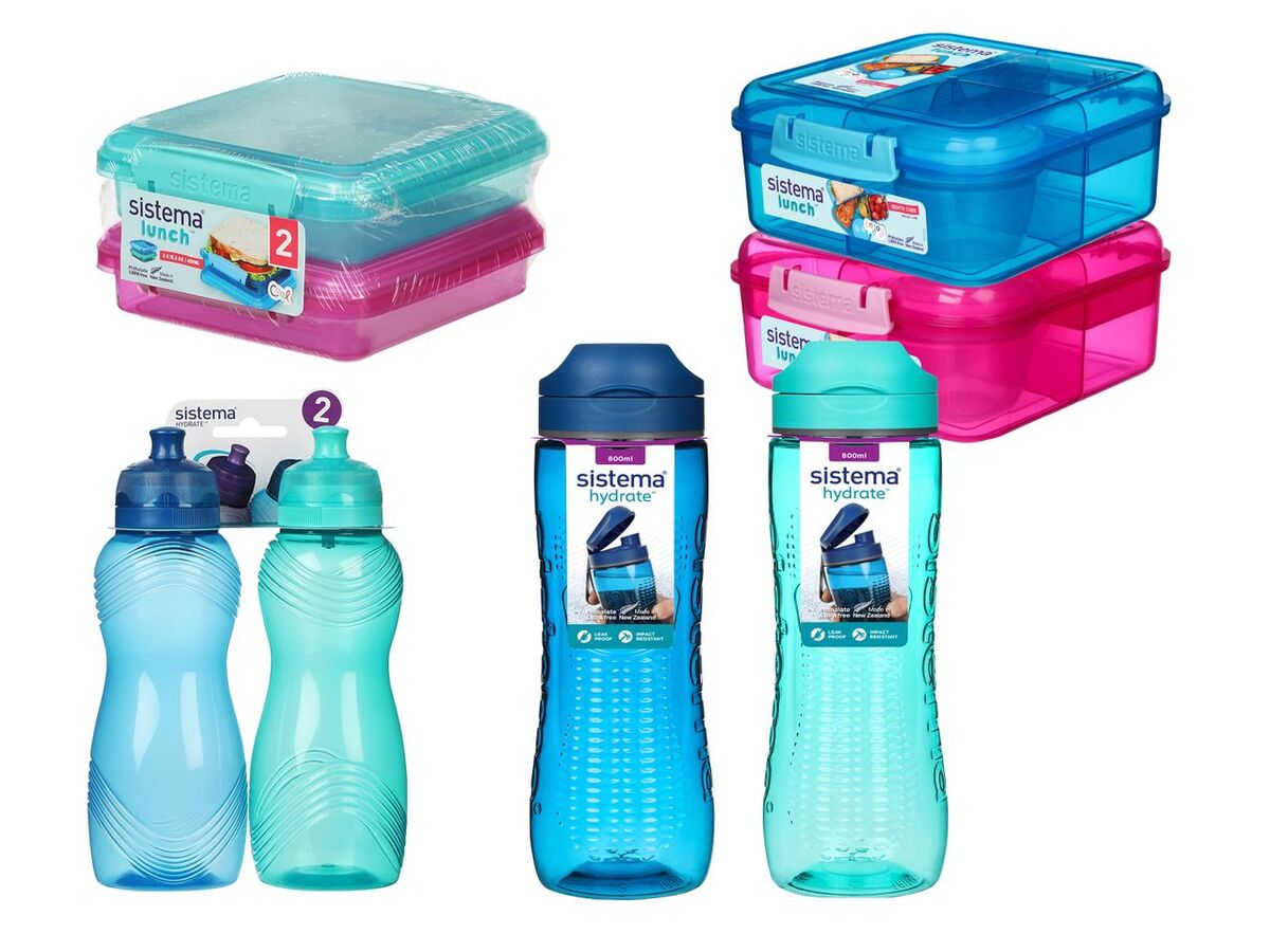 Bild 1 von SISTEMA Trinkflasche/Frischhaltebox, 
         Stück/2 Stück