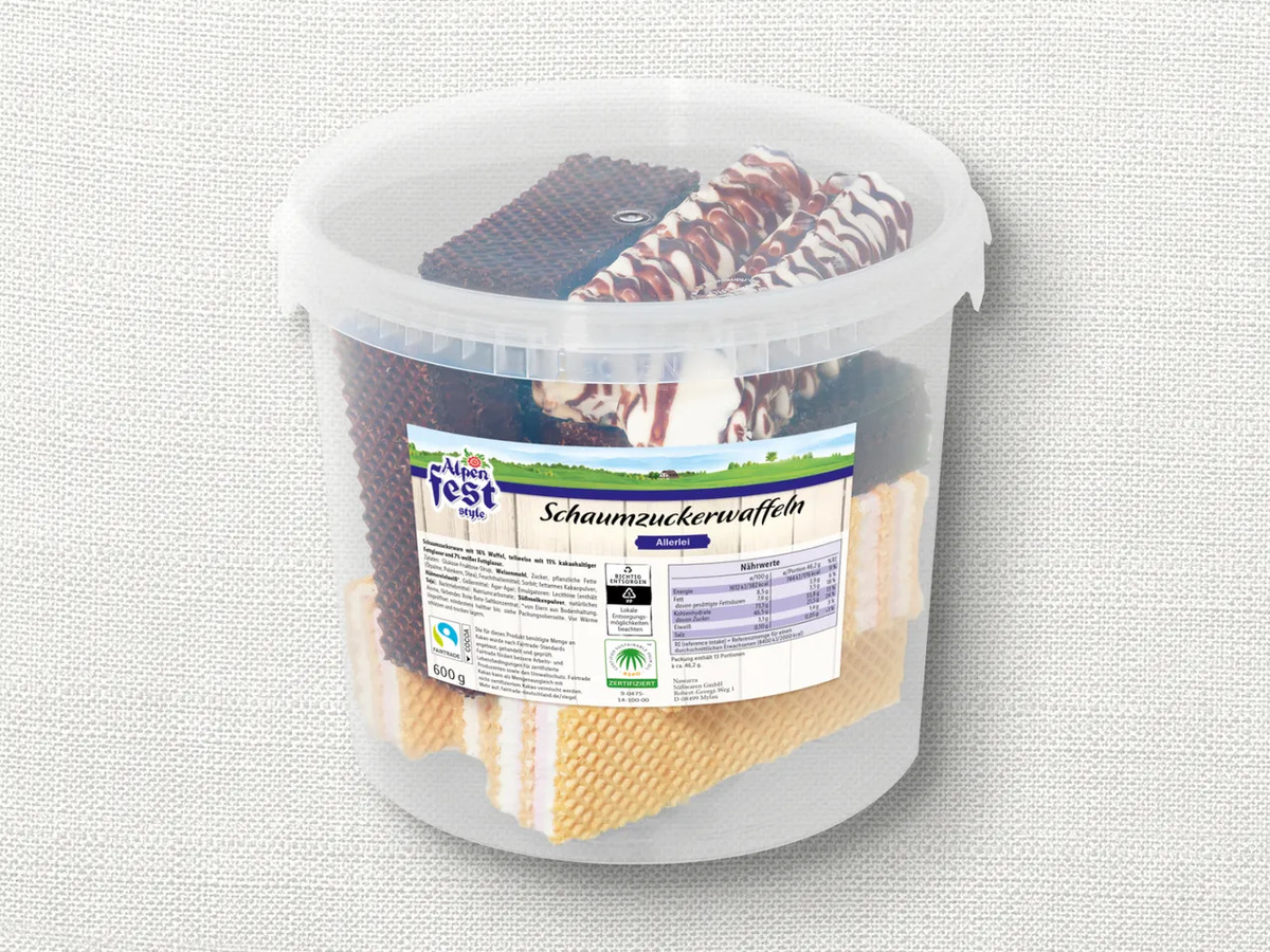 Bild 1 von Alpenfest Schaumzuckerwaffeln, gemischt, 
         600 g