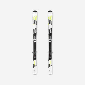Ski Kinder mit Bindung Piste - Boost 500 weiss/gelb Gelb|schwarz|weiß