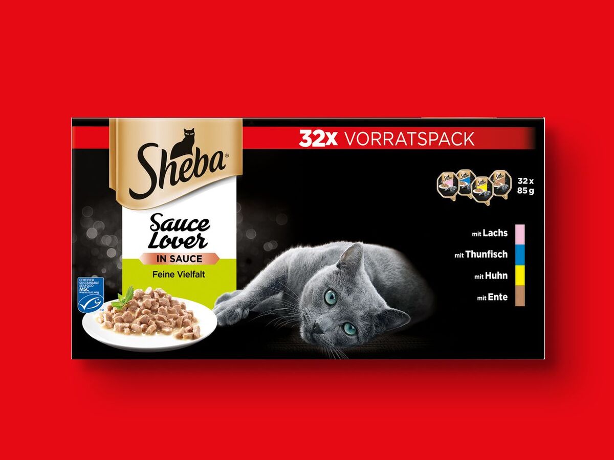 Bild 1 von Sheba Katzennass­nahrung, 
         32x 85 g
