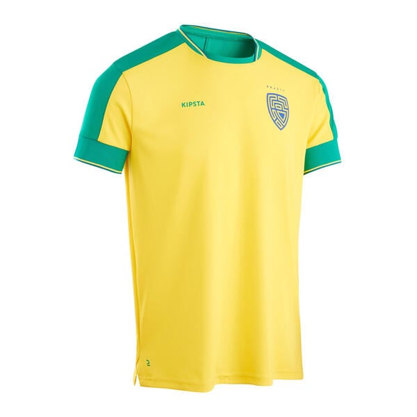 Bild 1 von Damen/Herren Fussballtrikot - FF500 Brasilien 2022 Gelb|grün