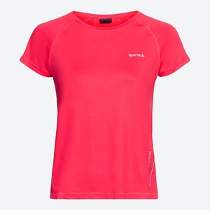 Damen-Funktions-T-Shirt mit Mesh-Einsätzen, Pink