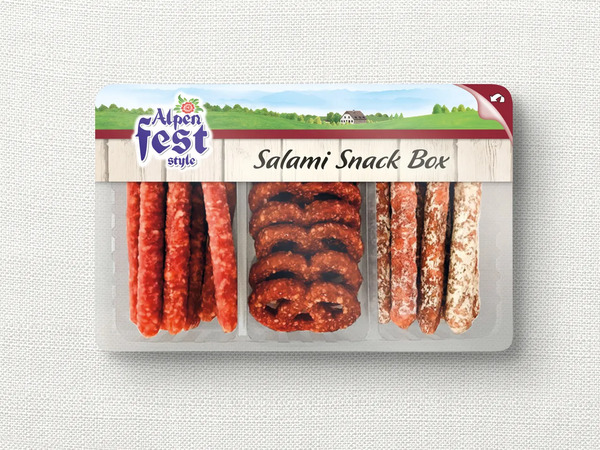 Bild 1 von Alpenfest Salami Snack Box, 
         200 g