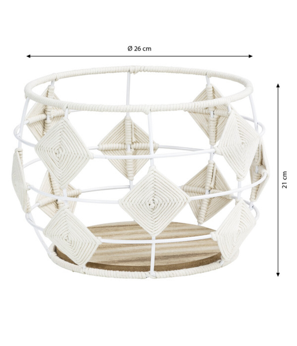 Bild 2 von Dehner Metall-Korb Aluna, bauchig, beige