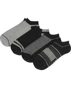 Gemusterte Sneakersocken, 4er-Pack, Ergee, verschiedene Designs, anthrazit