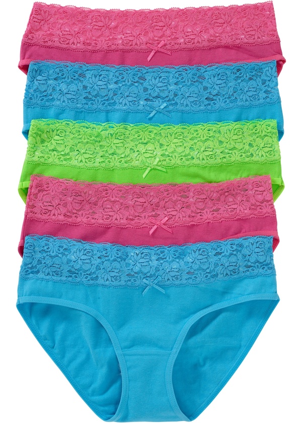 Bild 1 von Slip mit Spitze (5er Pack), 32/34, Blau