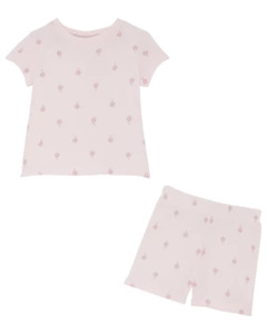 Geblümter Pyjama, Ergee, 2-tlg. Set, rosa