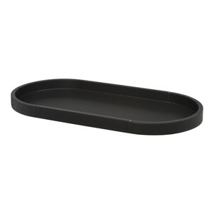 Dekotablett OVAL ca.40x20cm, schwarz