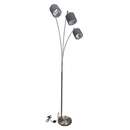 Bild 1 von LED Stehlampe Luke nickelfarbig grau 28x71,5cm H.200cm Metall Textil