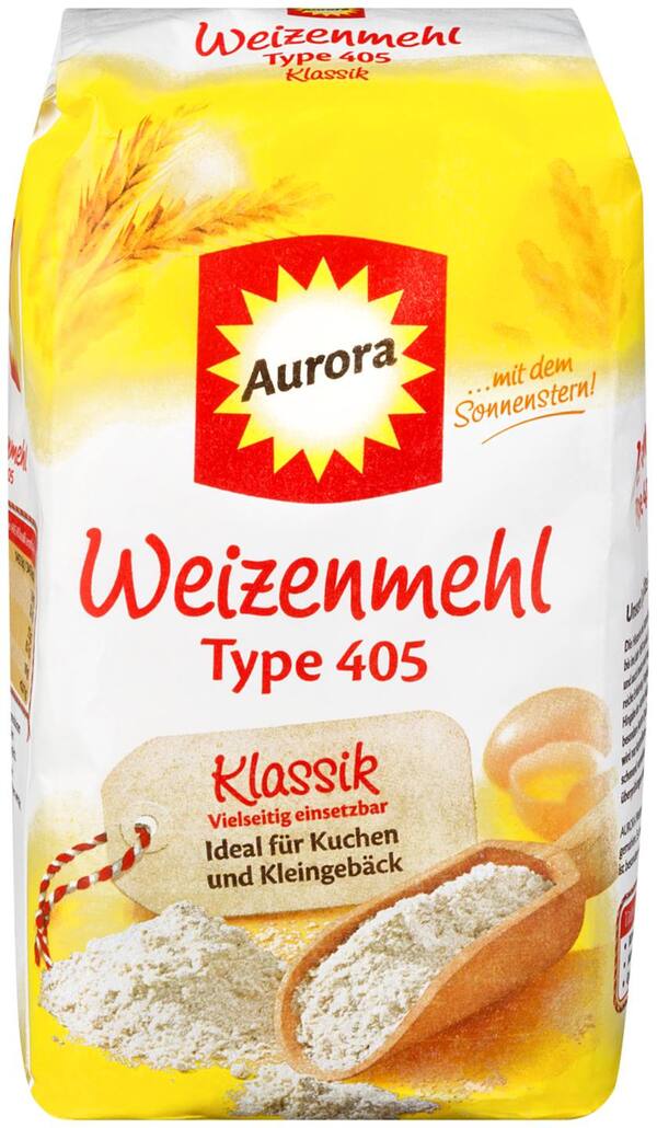 Bild 1 von AURORA Weizenmehl Klassik Type 405, 1-kg-Packg.