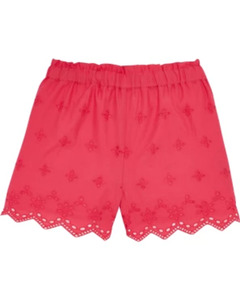 Shorts mit Lochstickereien, Y.F.K., elastischer Bund, pink