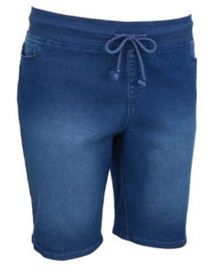 Jeans-Shorts in Bermudalänge, X-Mail, elastischer Bund, jeansblau