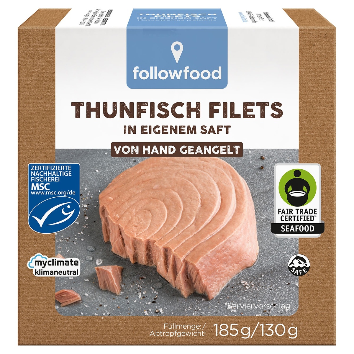 Bild 1 von FOLLOWFOOD Thunfischfilets 185 g