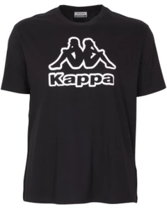 Kappa T-Shirt, Kappa, Rundhalsausschnitt, schwarz