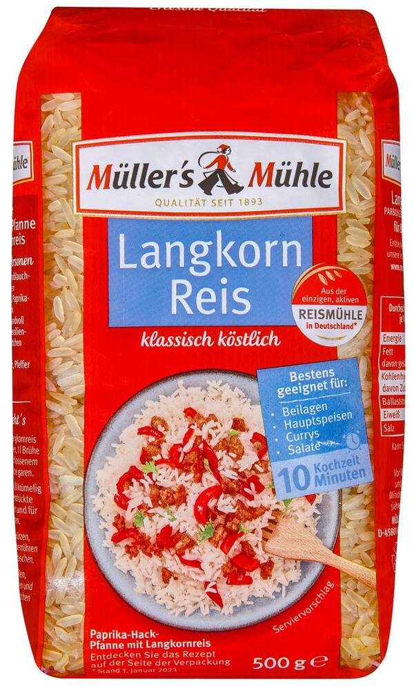 Bild 1 von MÜLLER'S MÜHLE Reis, 500-g-Packg.