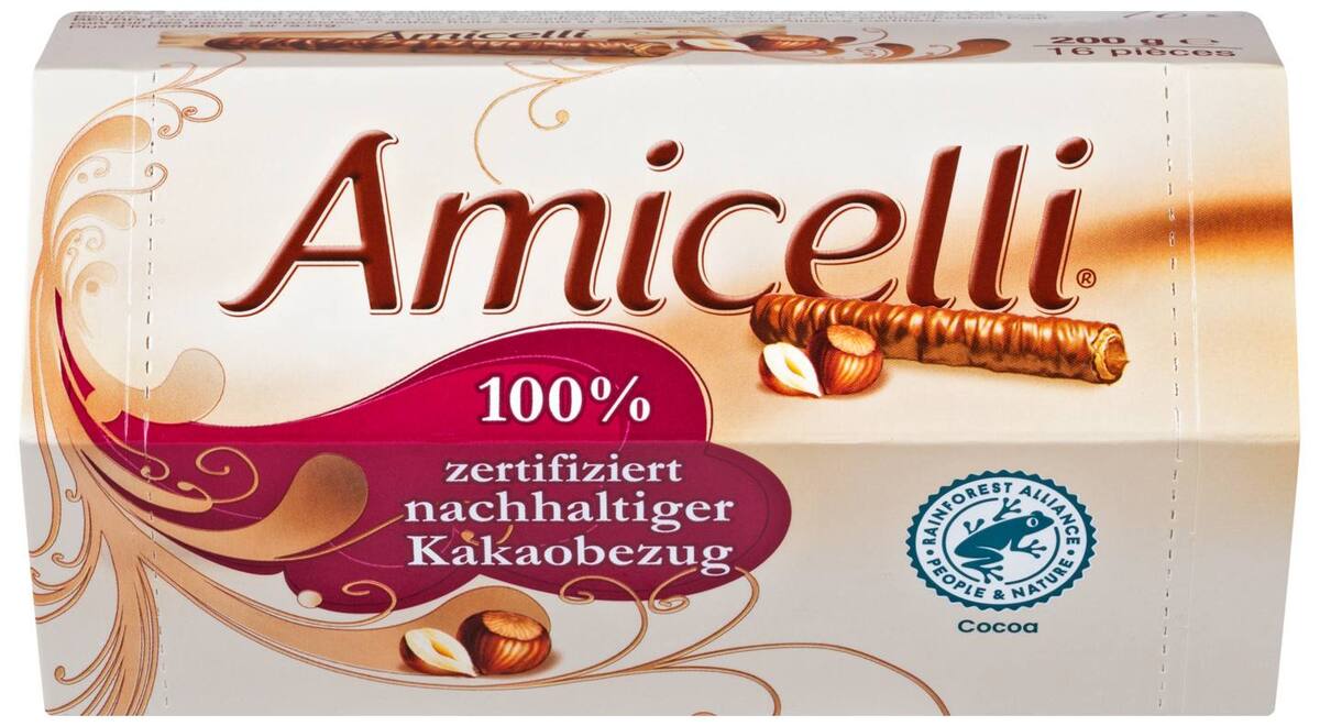 Bild 1 von AMICELLI Waffelröllchen, 200-g-Packg.