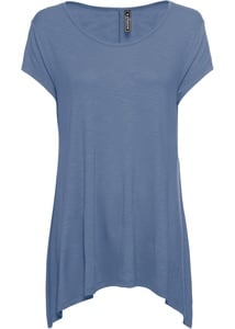 Shirt in asymmetrischer Länge, 56/58, Blau