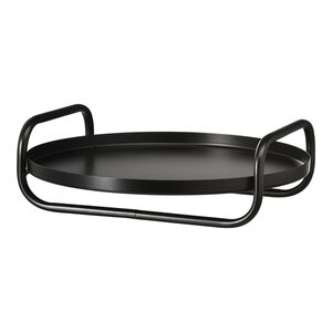 Tablett ca. D30cm, schwarz