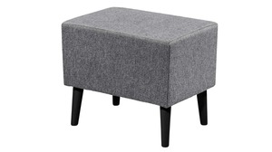 Hocker Sitzhocker 35 x 50 cm grau Webstoff - MATTIS