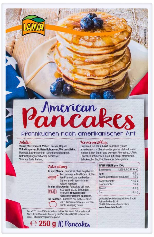 Bild 1 von LAWA American Pancakes, 10 St. = 250-g-Packg.