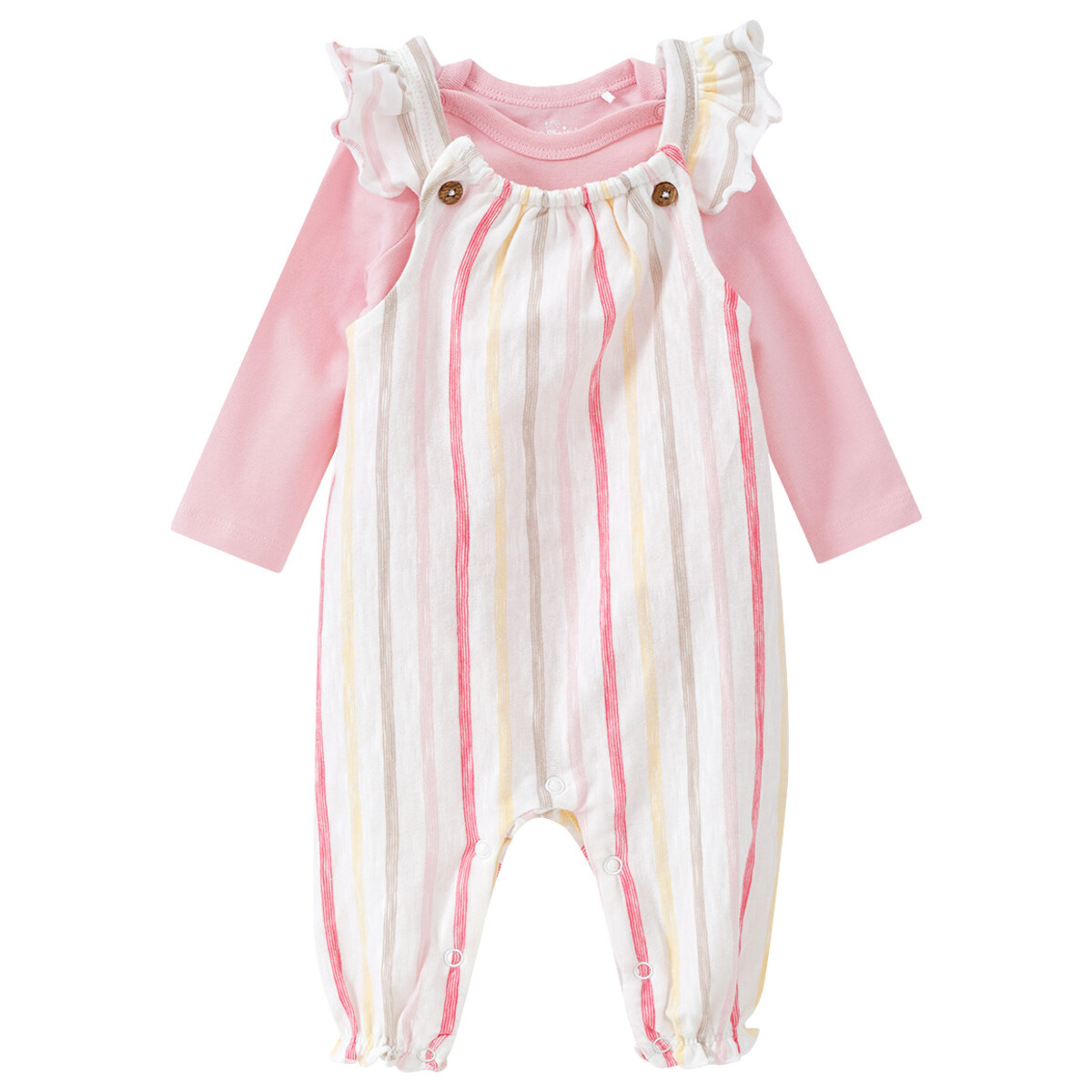 Bild 1 von Newborn Strampler und Langarmbody im Set ROSA / WEISS