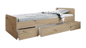 Jugendbett mit Schubladen 90 x 200 cm Eiche - BORO