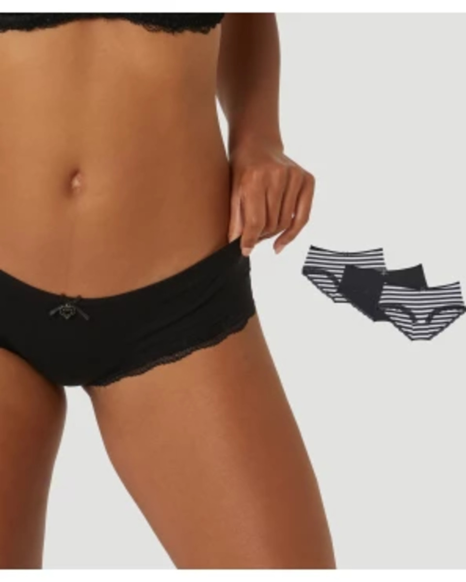 Bild 1 von Pantys mit Spitzendetails, 3er-Pack, Janina, schwarz