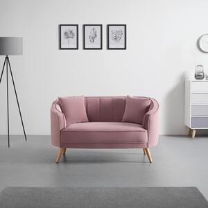 Sofa 'Hope', zweisitzer, rosa, Samt