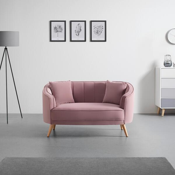 Bild 1 von Sofa 'Hope', zweisitzer, rosa, Samt