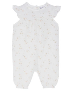 Newborn Musselin-Jumpsuit, Ergee, Innenbeinknöpfe, offwhite