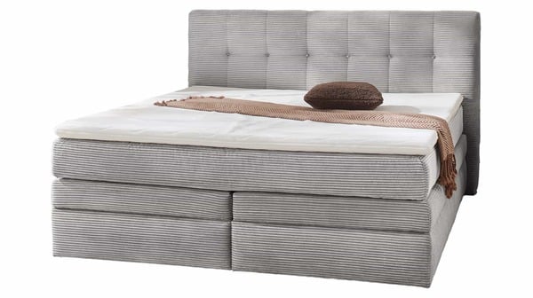 Bild 1 von Boxspringbett Cord hellgrau 180 x 200 cm mit Bettkasten - AMY