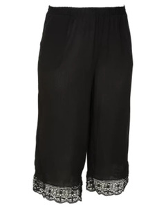 Schwarze Culotte, lockere Passform, schwarz