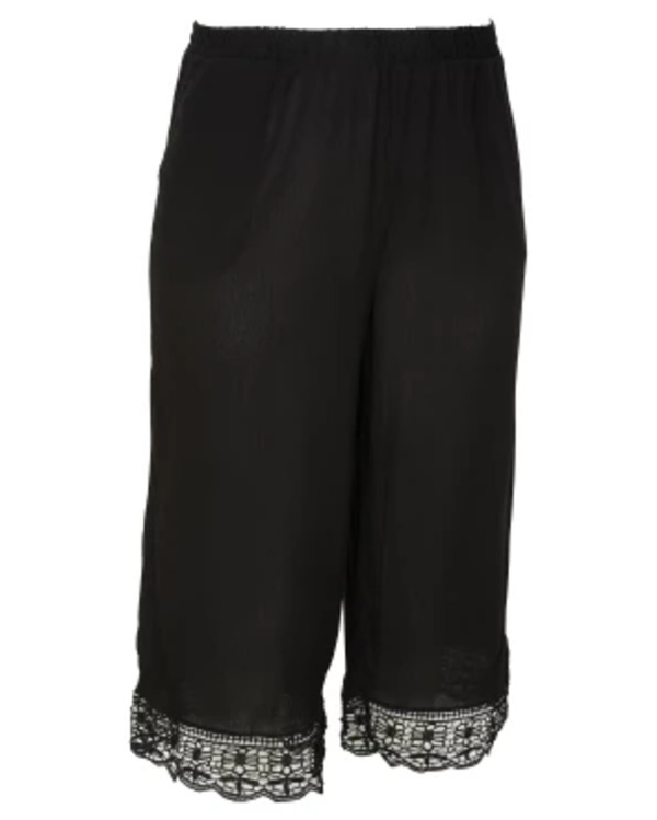 Bild 1 von Schwarze Culotte, lockere Passform, schwarz