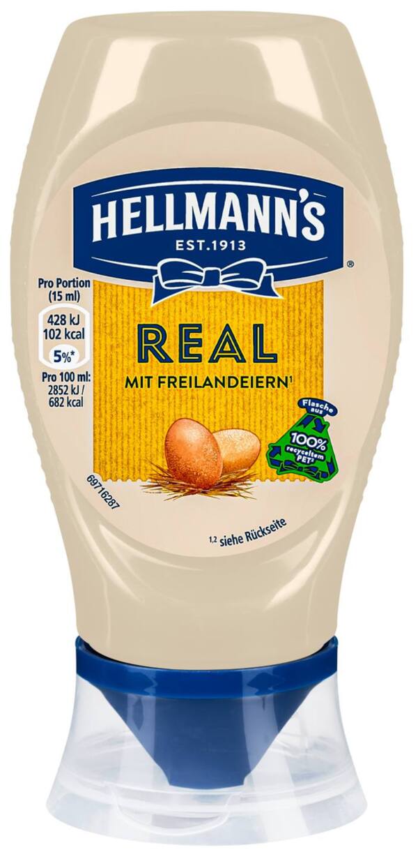 Bild 1 von HELLMANN'S Real Mayonnaise, 250-ml-Fl.