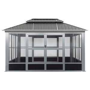 Sojag Pavillon Olan anthrazit Aluminium B/H/L: ca. 311x291x4355 cm