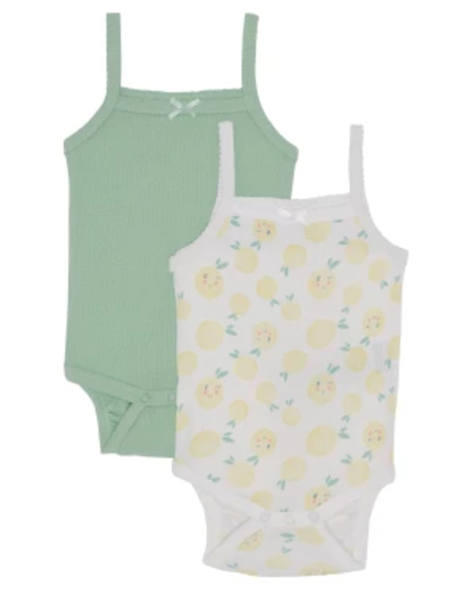 Bild 1 von Bodys mit Schleifchen, 2er-Pack, Ergee, hellgrün