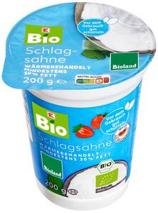 K-BIO Bioland Schlagsahne, 200-g-Becher