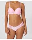 Bild 1 von Push-up-BH + Slip mit Spitzendetails, Janina, 2-tlg. Set, neon pink