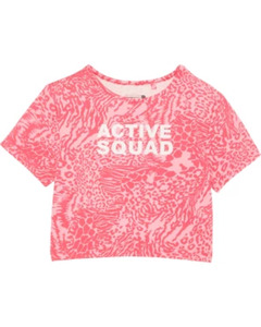 Sport-Shirt Animalprints, Ergeenomixx, cropped, rosa