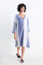 Bild 1 von C&A Tunika-Kleid mit V-Ausschnitt-gestreift, Blau, Größe: 1 size